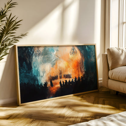 Modern Art Painting in a Lifestyle Setting
