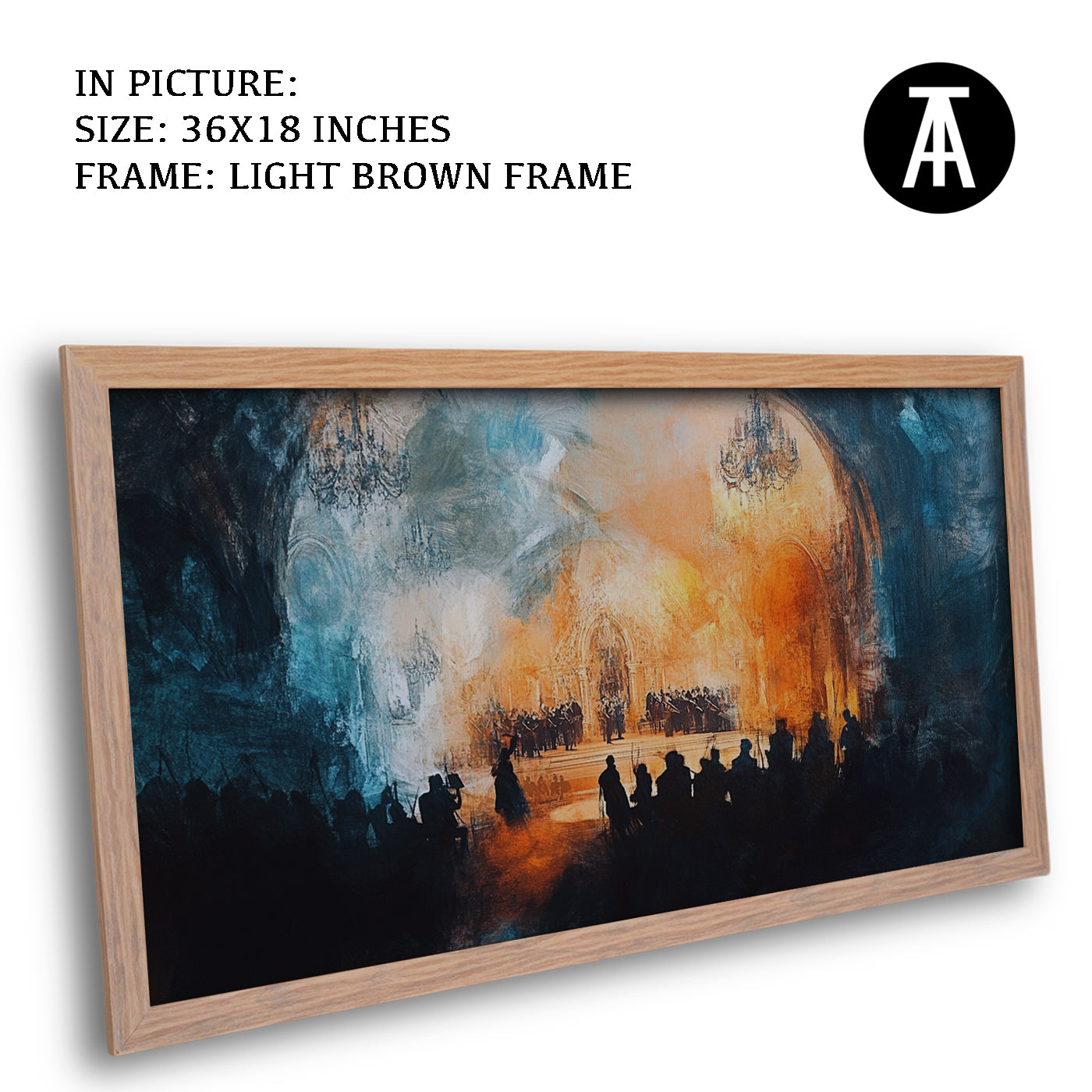 Artwork in Dark Brown Frame