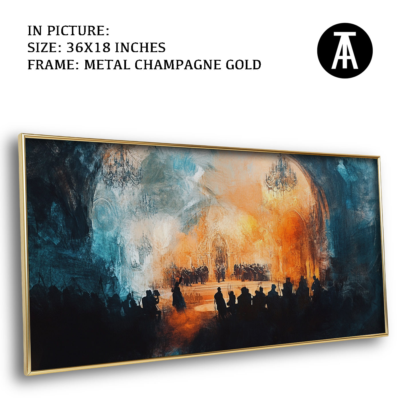 Artwork in Light Brown Frame