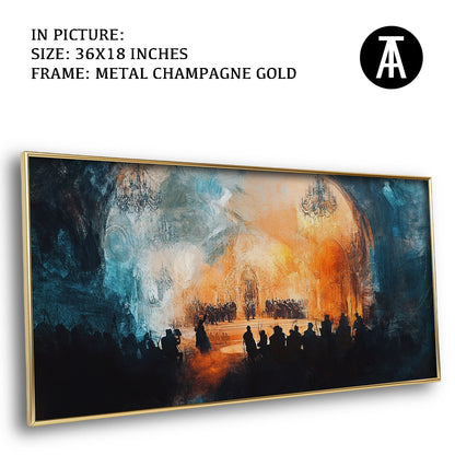 Artwork in Light Brown Frame