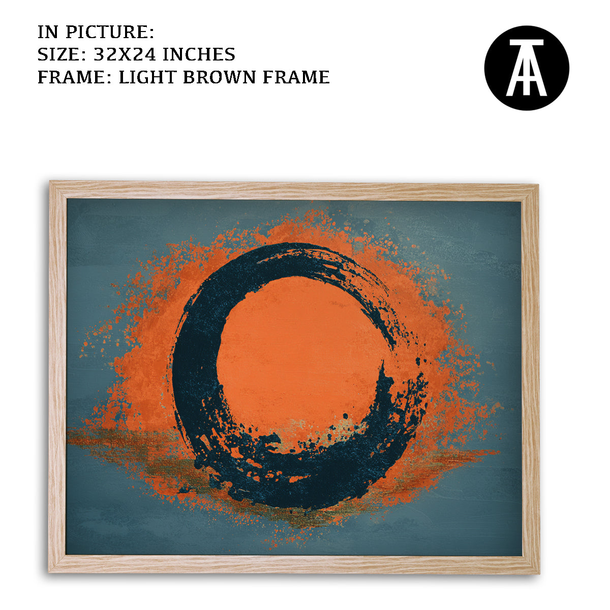 Artwork in Dark Brown Frame