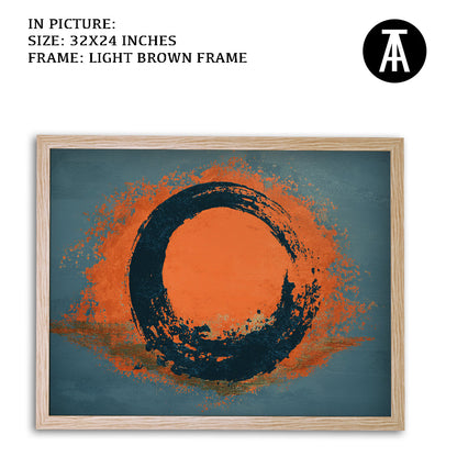 Artwork in Dark Brown Frame