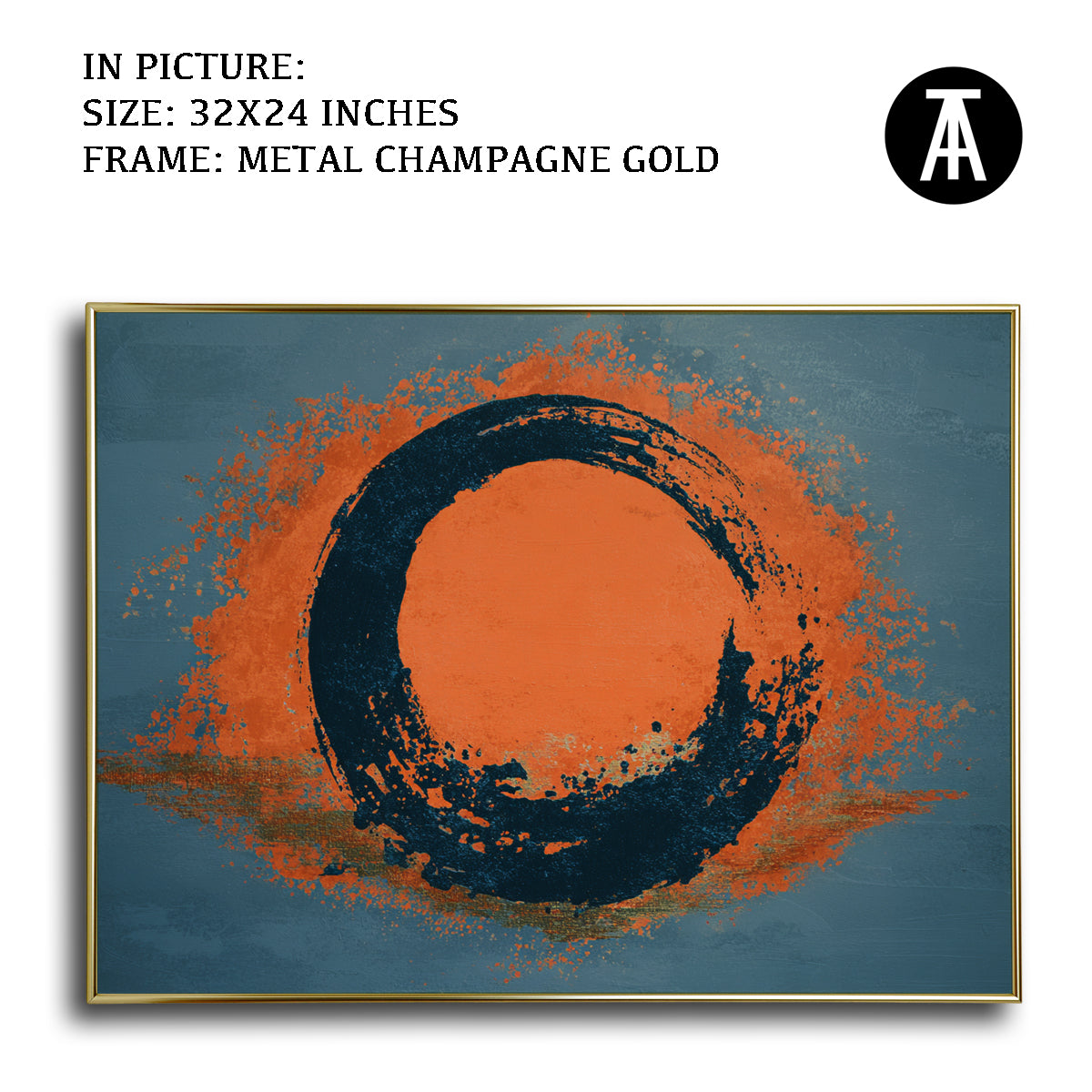 Artwork in Light Brown Frame