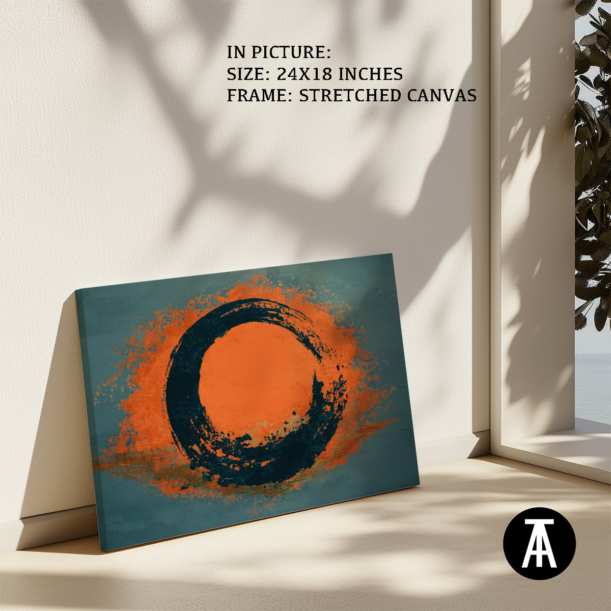 Artwork in Natural Wood Frame