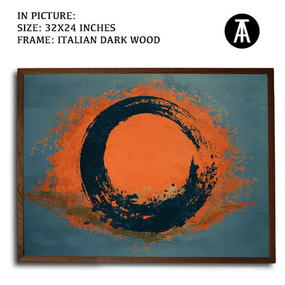 Artwork in Dark Wood Frame