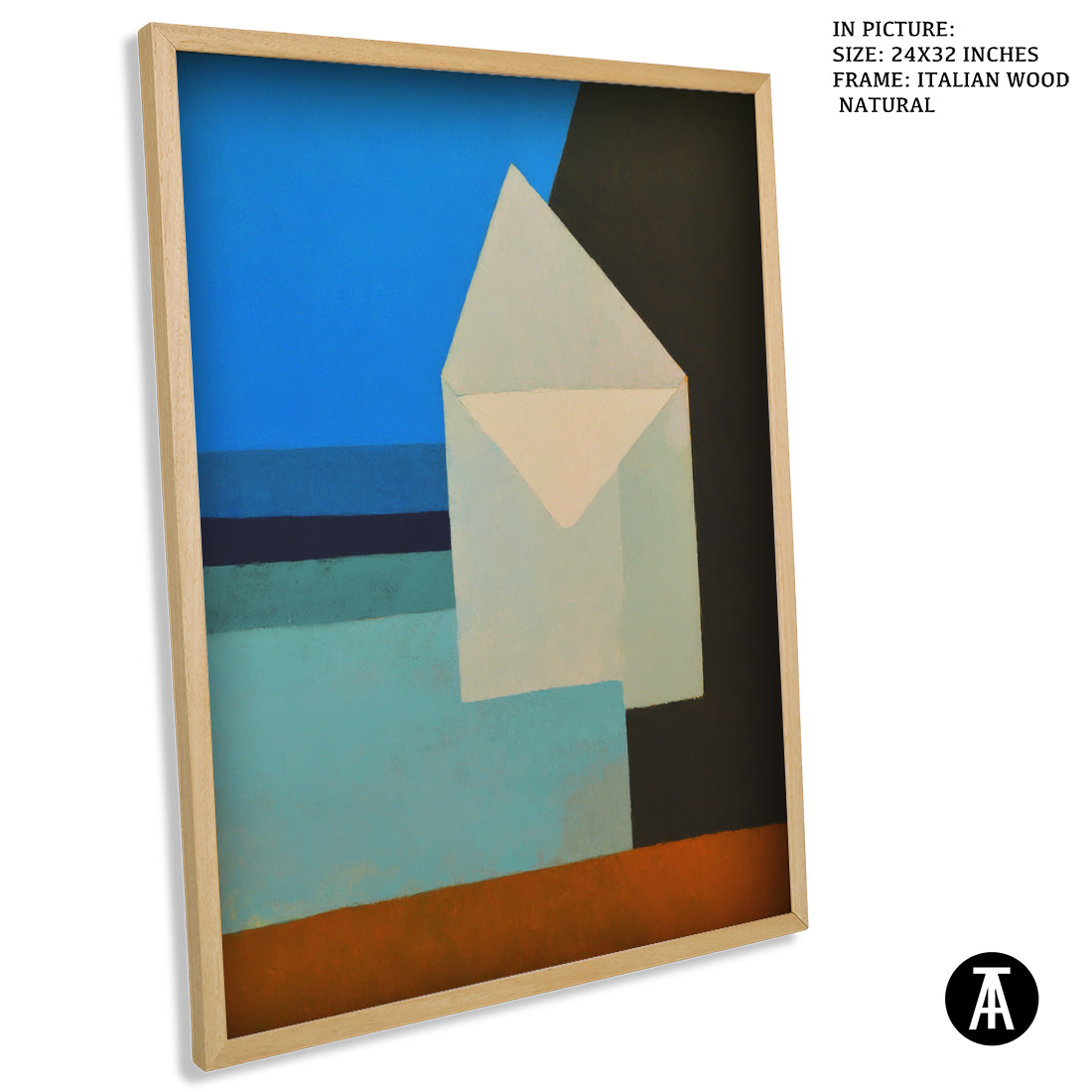 Artwork in Natural Wood Frame