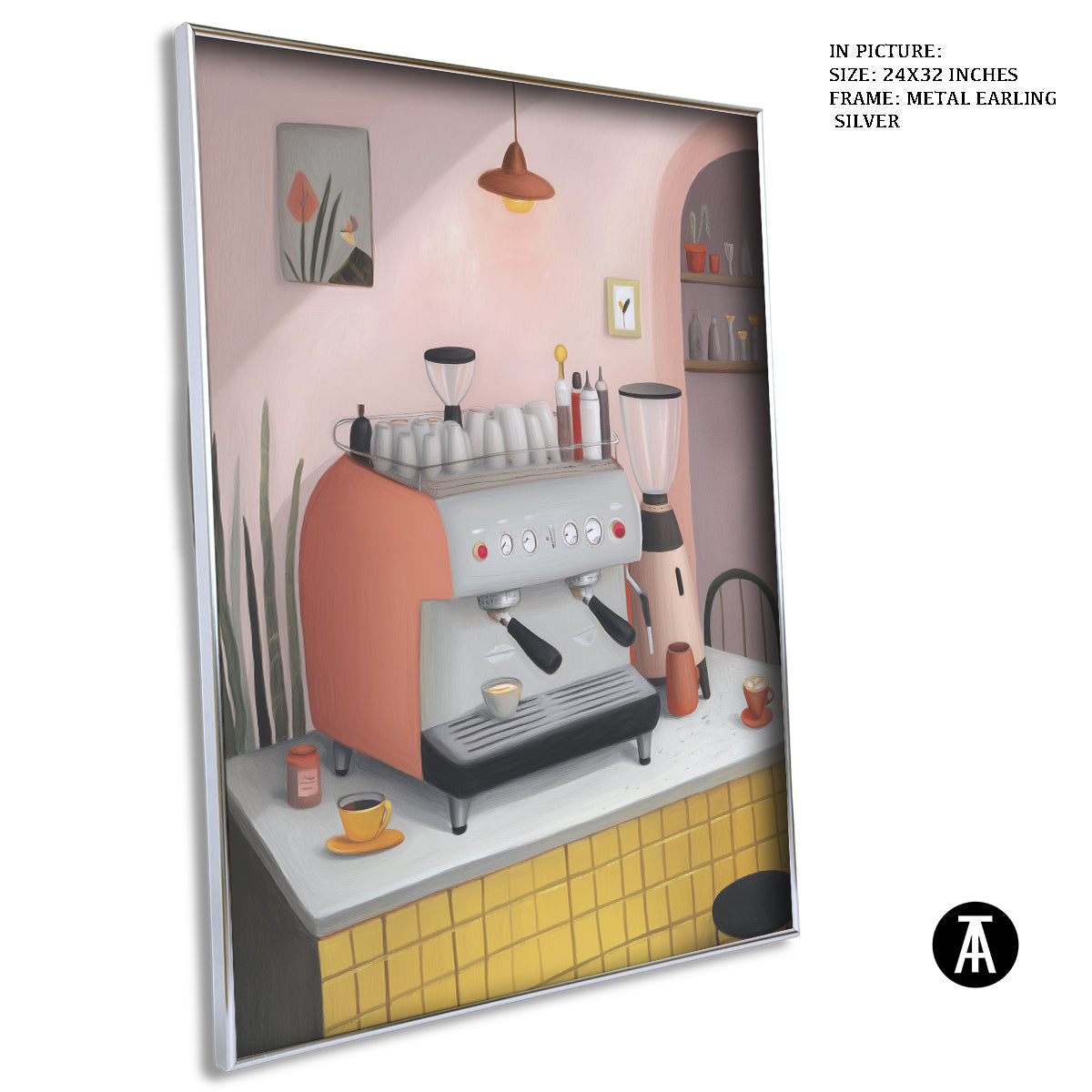 Artwork in Metal Earling Silver Frame