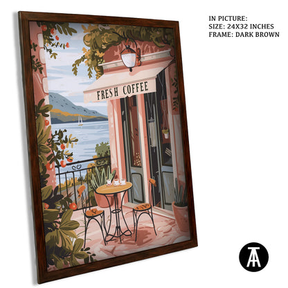 Sample Artwork in Dark Brown Frame