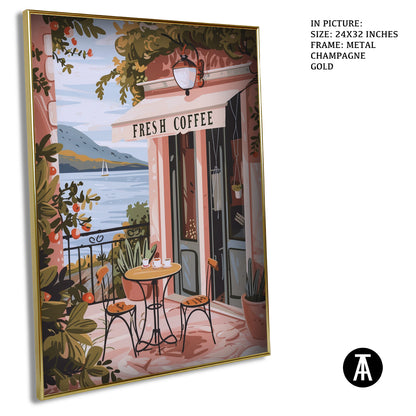 Sample Artwork in Champagne gold Metal Frame