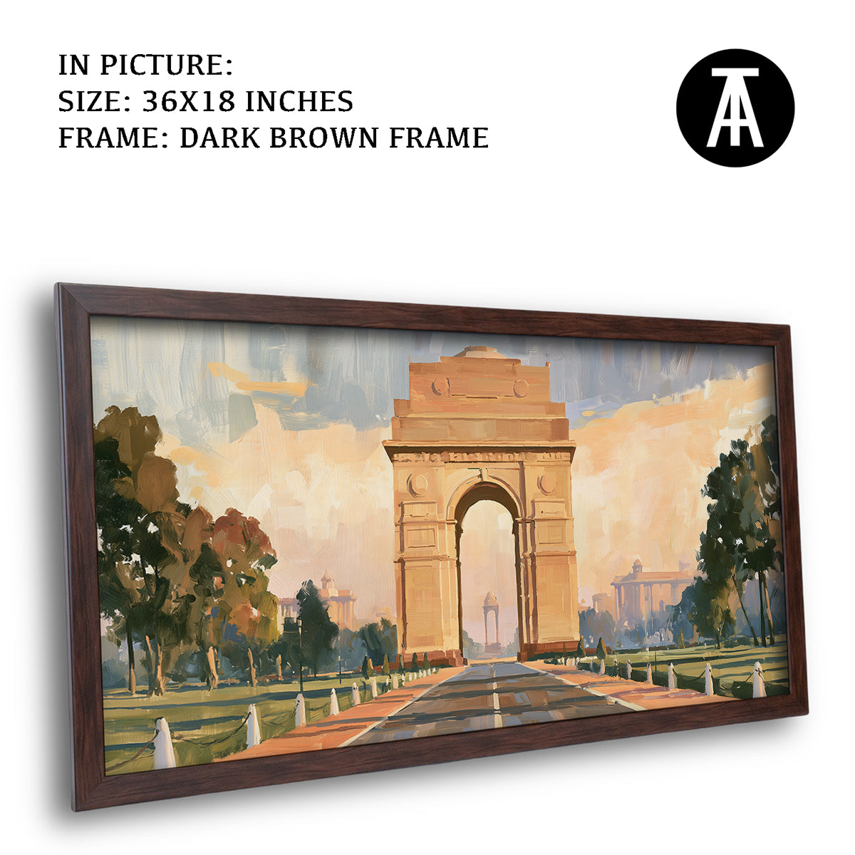 Artwork in Dark Brown Frame