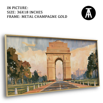Artwork in Metal Champagne Gold Frame