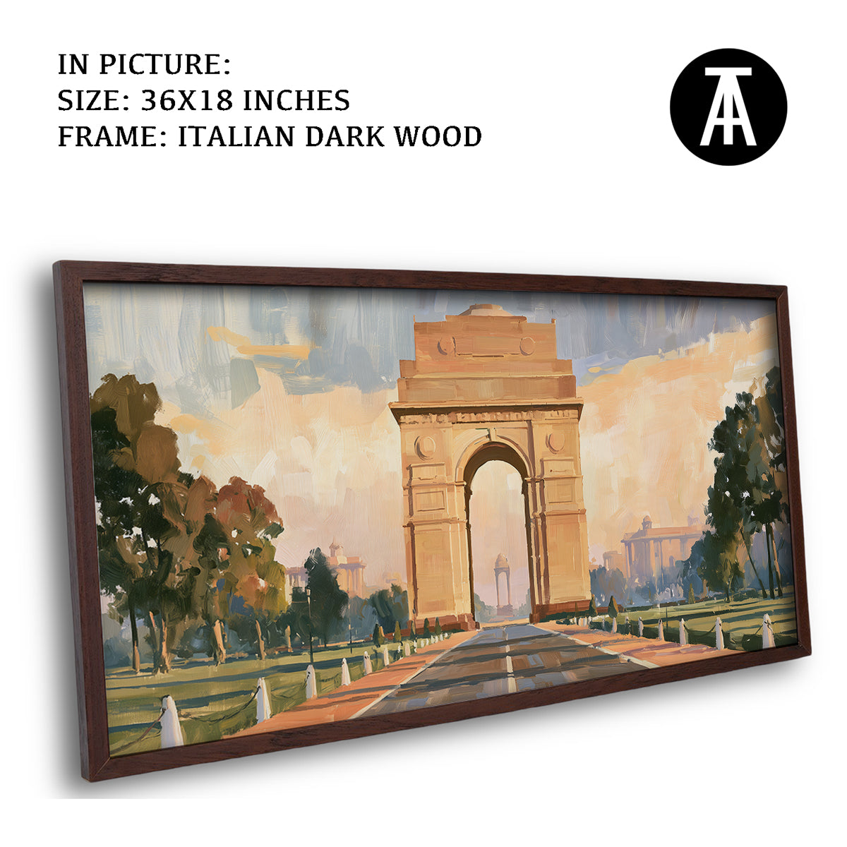 Artwork in Dark Wood Frame
