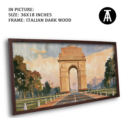 Artwork in Dark Wood Frame