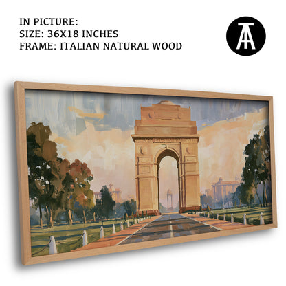 Artwork in Natural Wood Frame