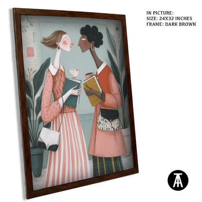 Artwork in Dark Brown Frame