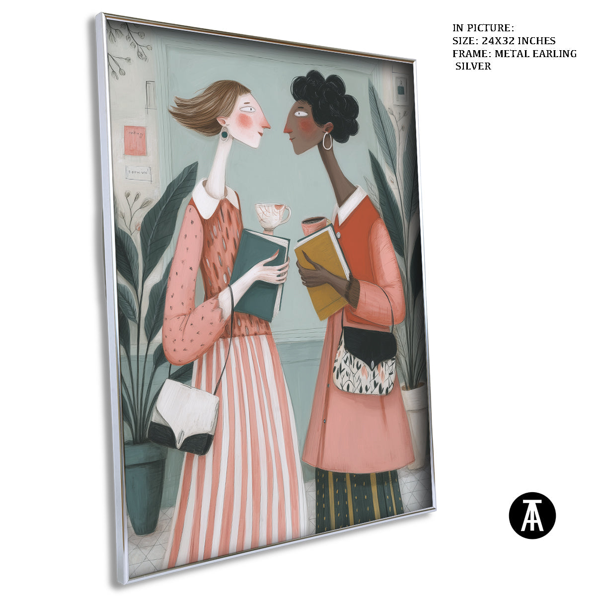 Artwork in Metal Earling Silver Frame