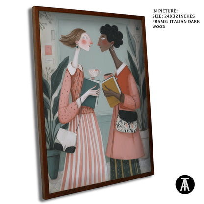 Artwork in Dark Wood Frame