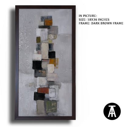 Artwork in Dark Brown Frame