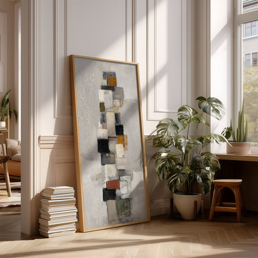 Panoramic Indian Painting in a Lifestyle Setting