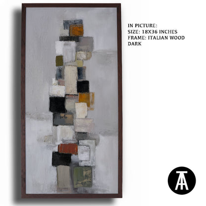 Artwork in Dark Wood Frame