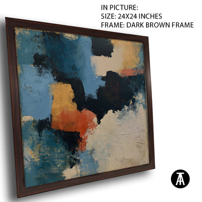 Artwork in Dark Brown Frame