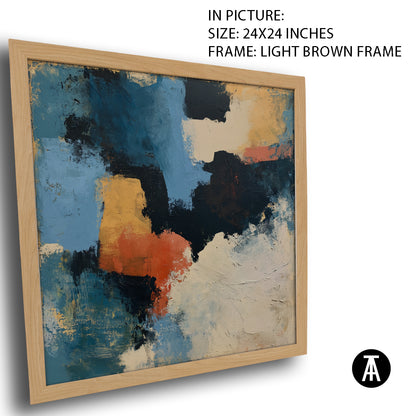 Artwork in Light Brown Frame