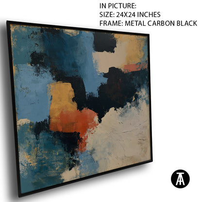 Artwork in Carbon Black Metal Frame