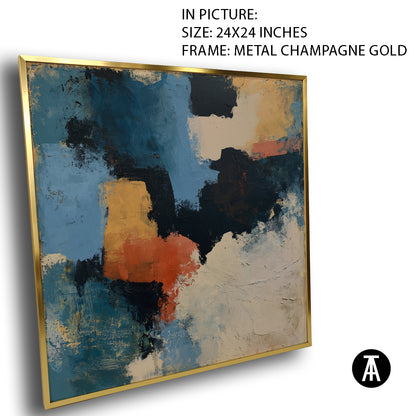Artwork in Metal Champagne Gold Frame