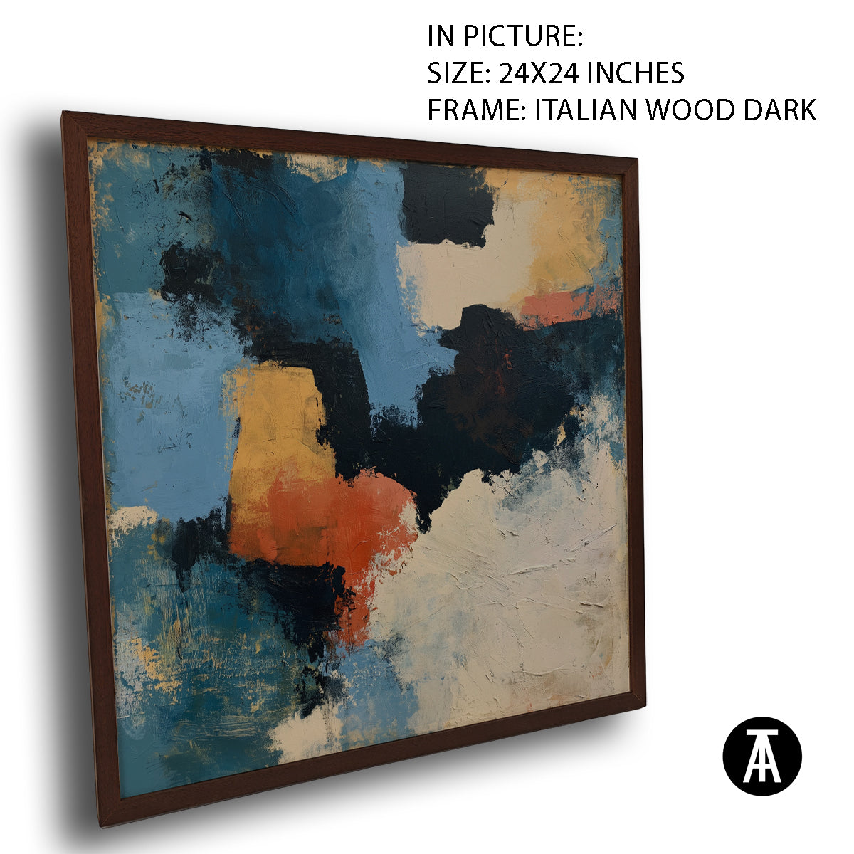 Artwork in Dark Wood Frame