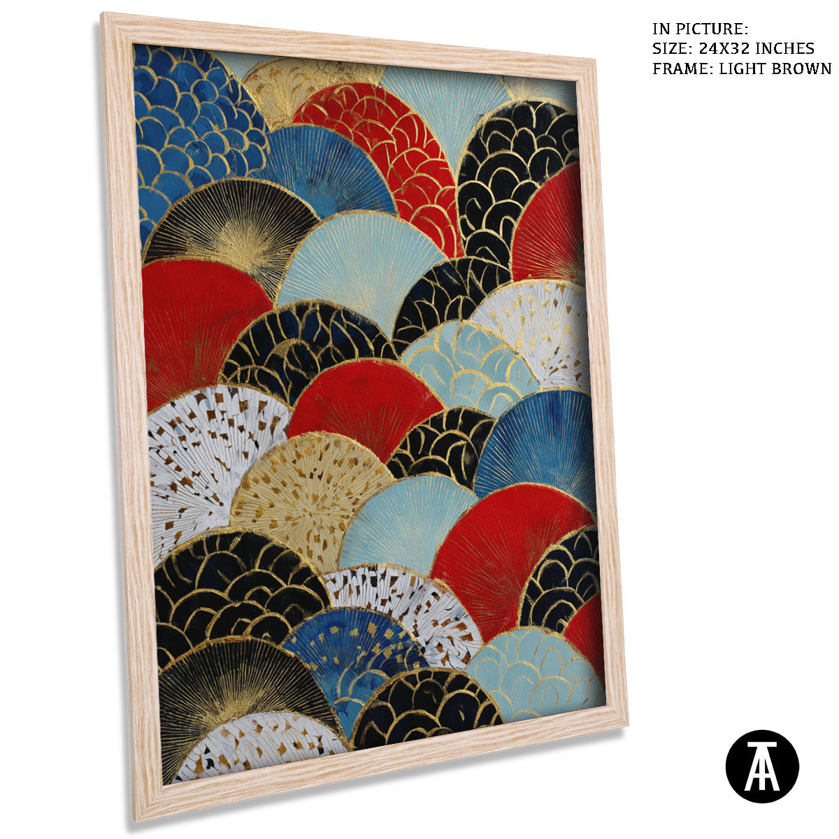 Artwork in Dark Brown Frame