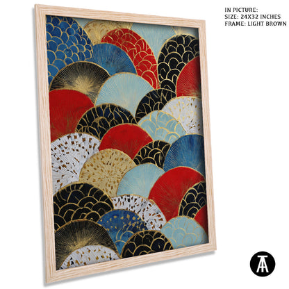 Artwork in Dark Brown Frame