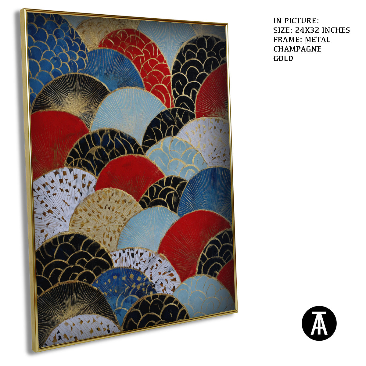 Artwork in Light Brown Frame