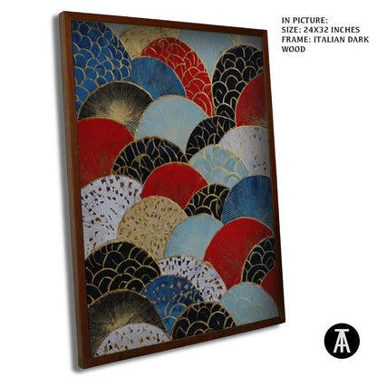 Artwork in Dark Wood Frame