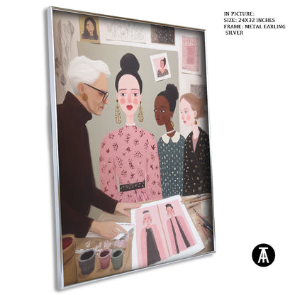 Artwork in Metal Earling Silver Frame