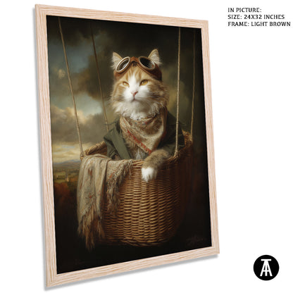 Artwork in Light Brown Frame