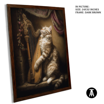 Artwork in Dark Brown Frame