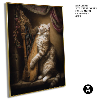 Artwork in Metal Champagne Gold Frame