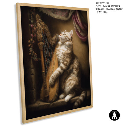 Artwork in Natural Wood Frame