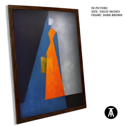 Artwork in Dark Brown Frame