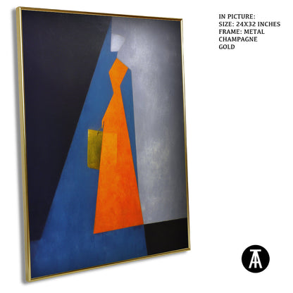 Artwork in Metal Champagne Gold Frame