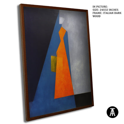 Artwork in Dark Wood Frame