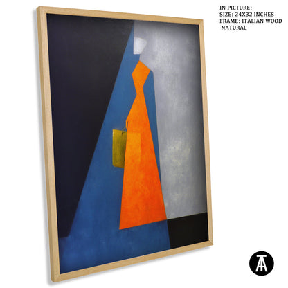 Artwork in Natural Wood Frame