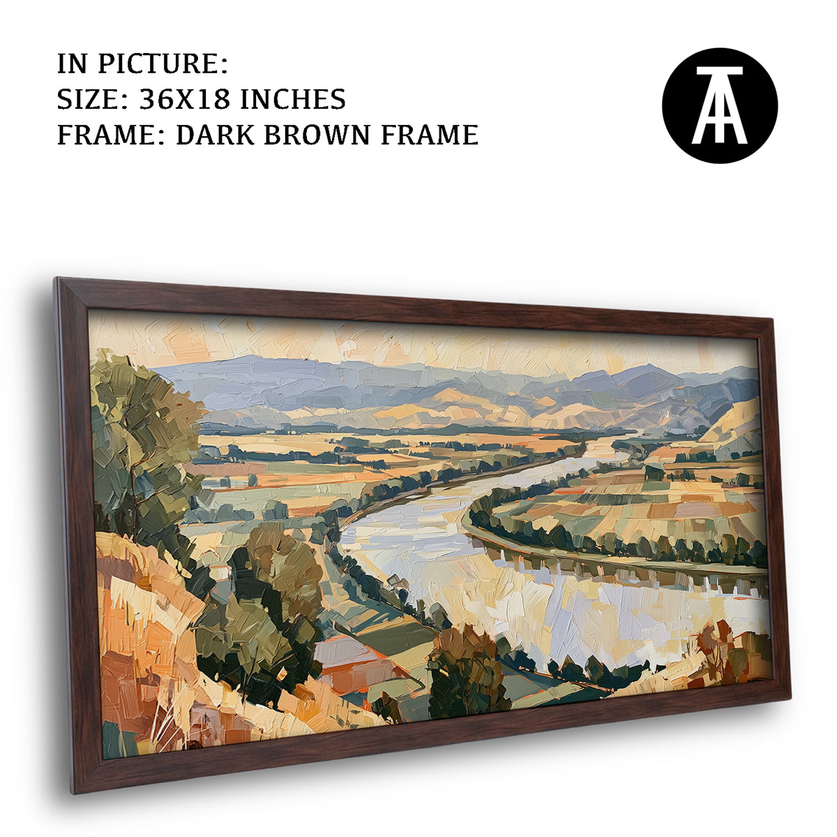 Artwork in Dark Brown Frame