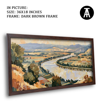 Artwork in Dark Brown Frame