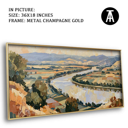 Artwork in Metal Champagne Gold Frame
