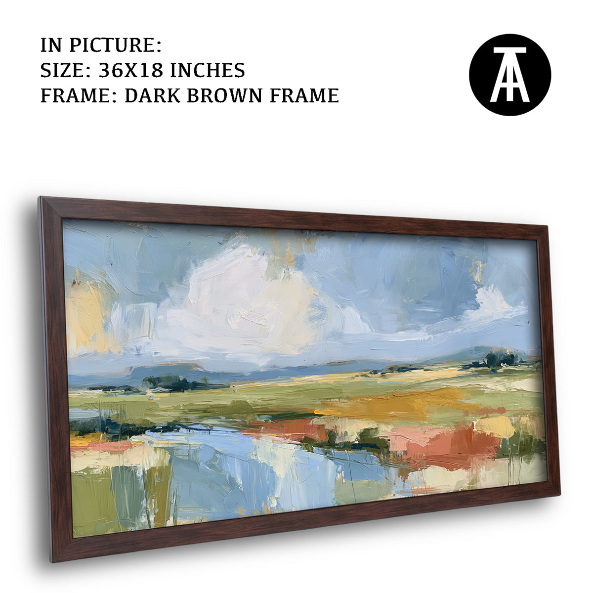 Artwork in Dark Brown Frame