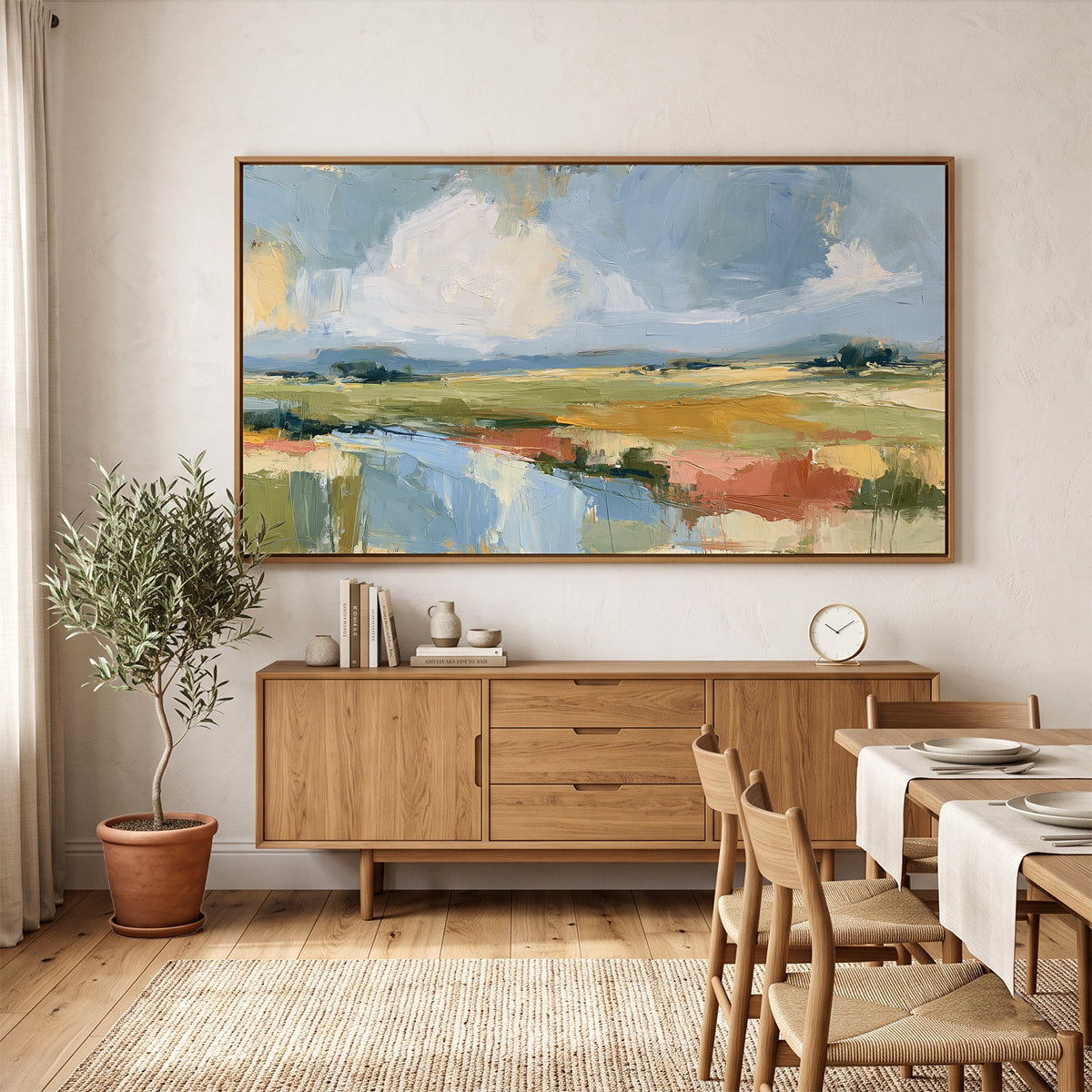 Abstract Painting in a Lifestyle Setting