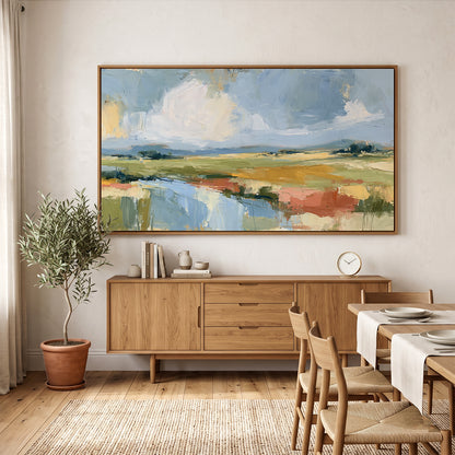 Abstract Painting in a Lifestyle Setting