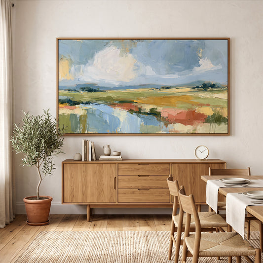 Abstract Painting in a Lifestyle Setting