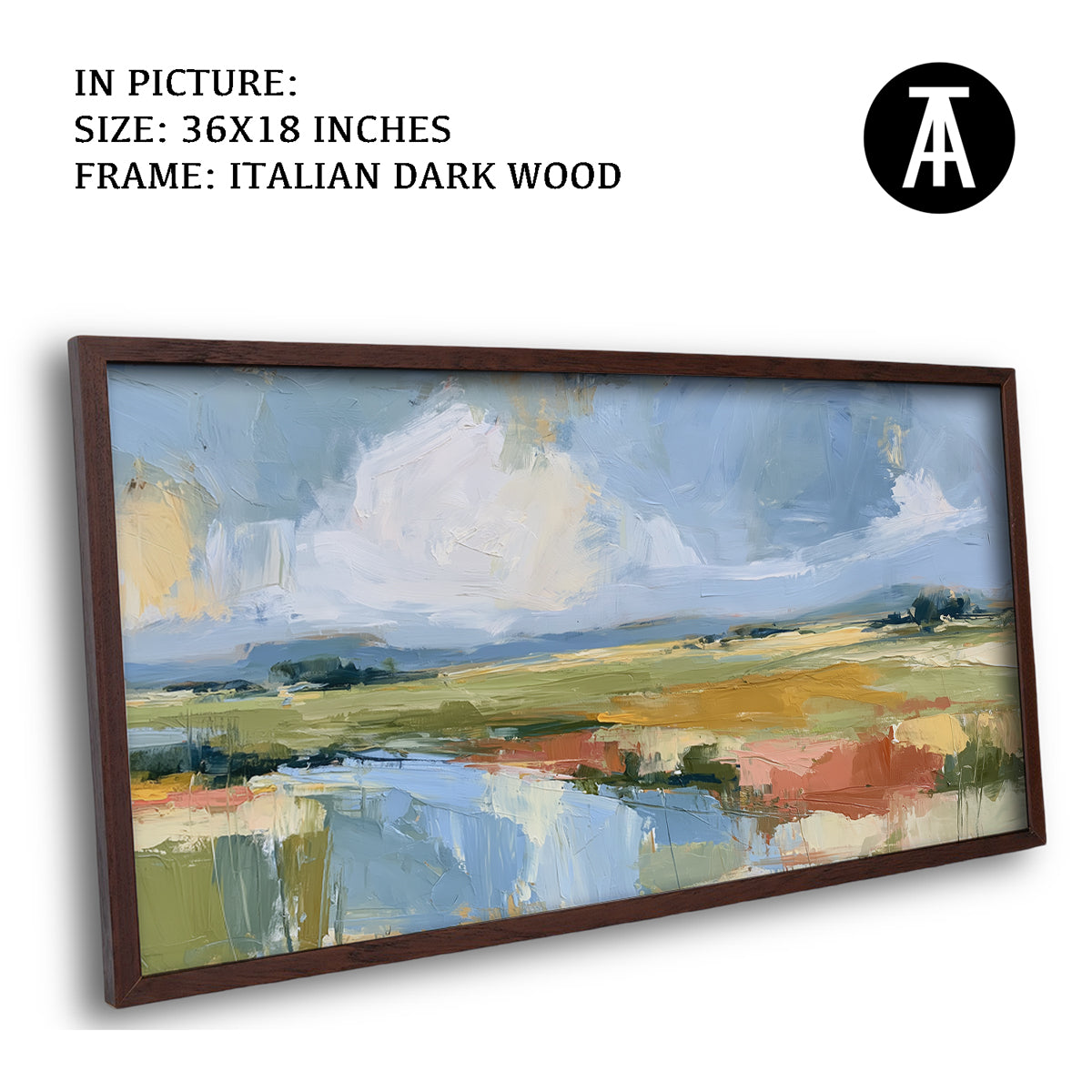 Artwork in Dark Wood Frame